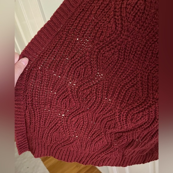 ❄️Universal Thread Brick Red Open Knit Open Front Cardigan Size Large - Picture 4 of 8